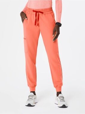 Figs Technical Uman Relaxed Jogger Scrub Pants in Sunset Orange Size Large